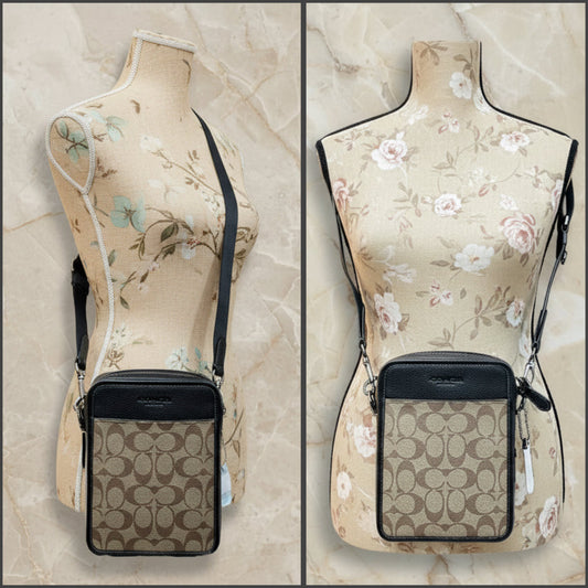 COACH SULLIVAN CROSSBODY SIGNATURE BROWN/BLACK