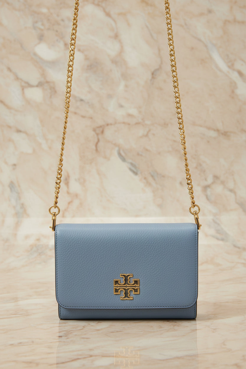 TORY BURCH BRITTEN CONVERTIBLE FLAP CLUTCH / CROSSBODY