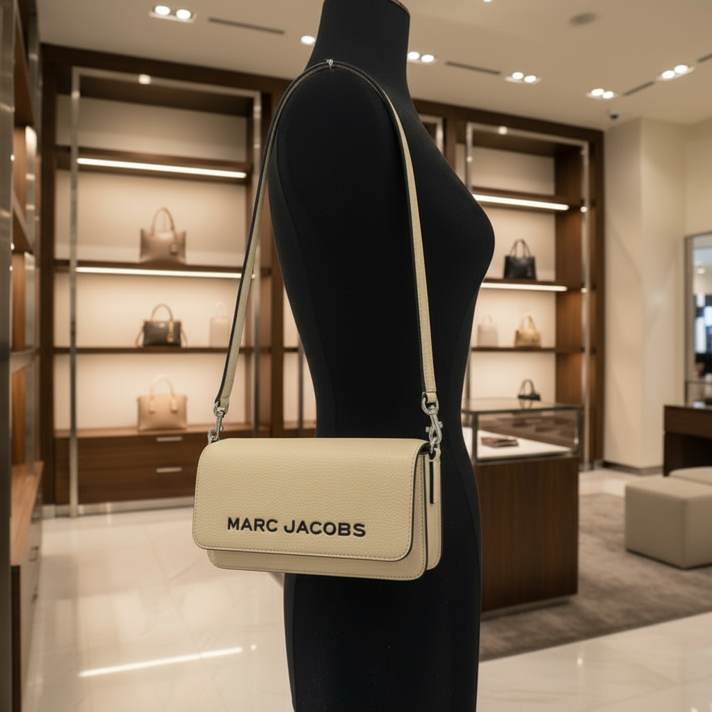 MARC JACOBS 3 IN 1 SHOULDER BAG/CROSSBODY/CLUTCH - MARSMALLOW COLOR