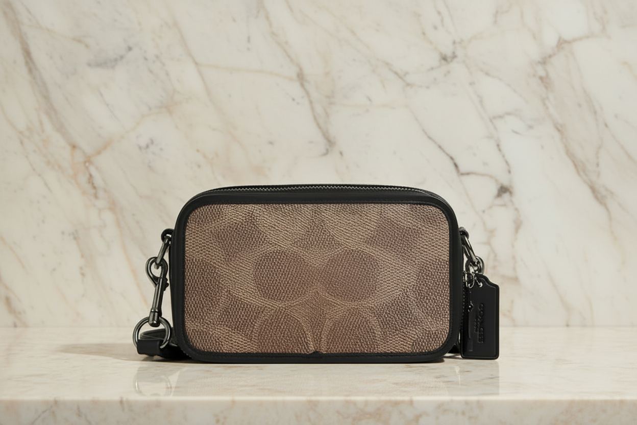 COACH WYATT CAMERA BAG - MULTI COLOR BLOCKED SAND/TAN