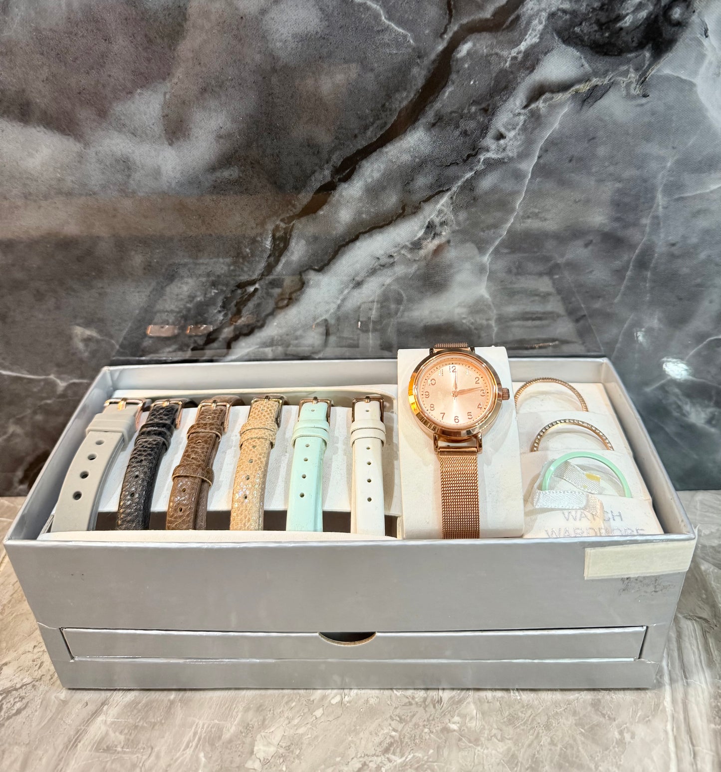 TIME N TRU - INTERCHANGEABLE SET MESH WATCH - ROSEGOLD