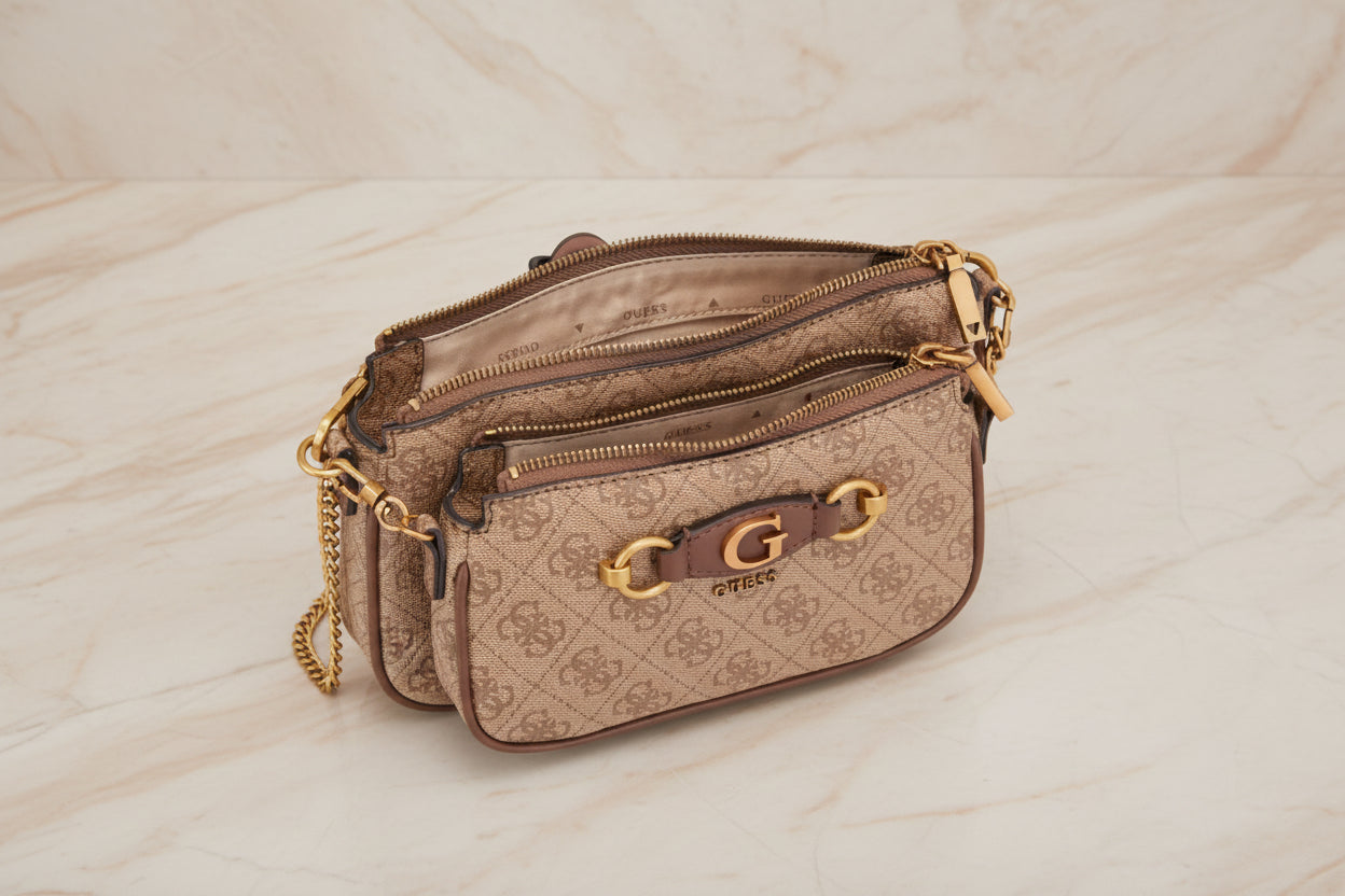 GUESS IZZY DOUBLE POUCH CROSSBODY