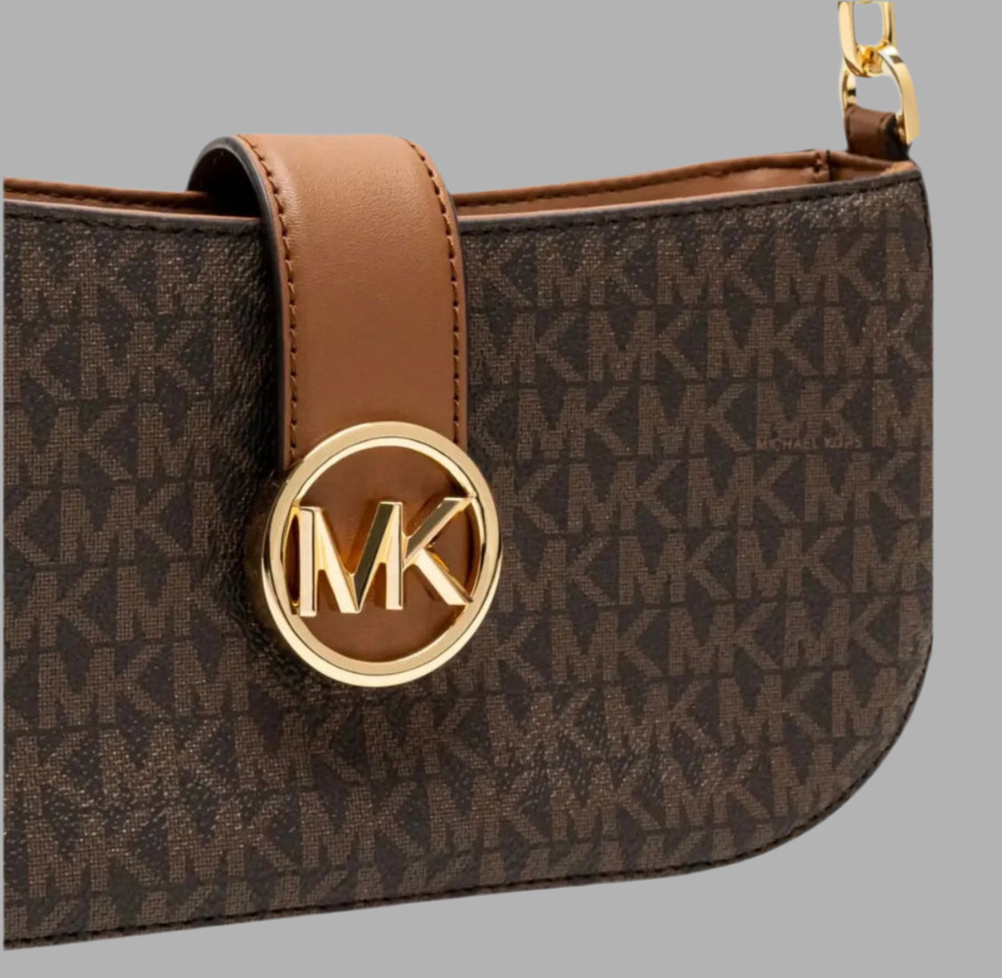 MICHAEL KORS CARMEN LEATHER POUCHETTE SHOULDER BAG ONLY