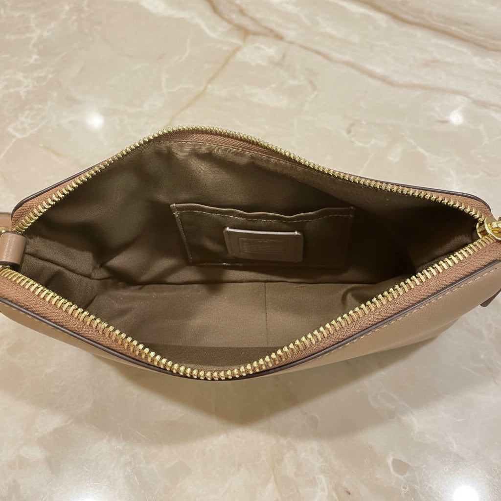COACH ARIA SHOULDER BAG/CROSSBODY BAG IN SIGNATURE JACQUARD KHAKI