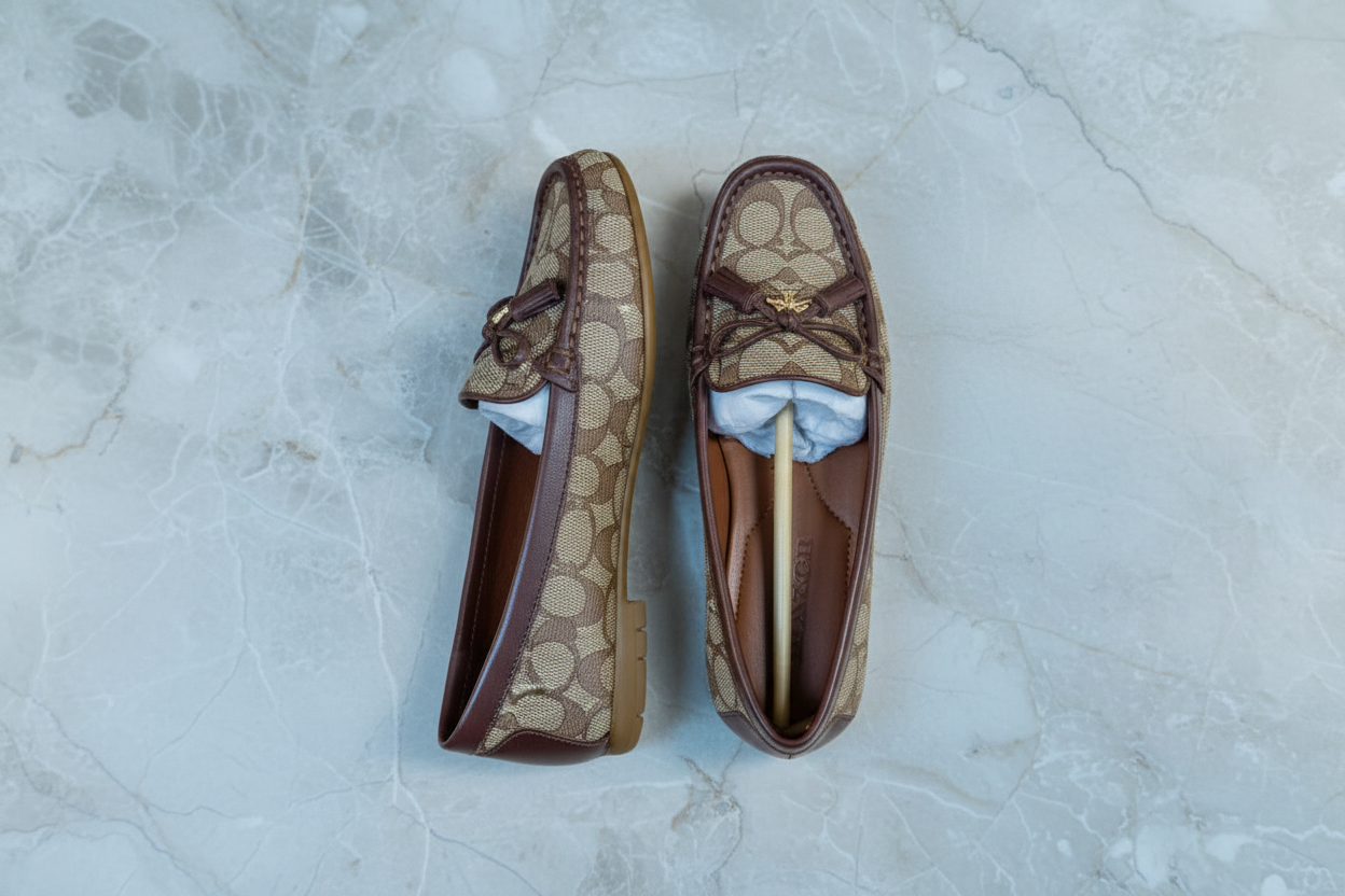 COACH JACQUARD FLAT SHOES