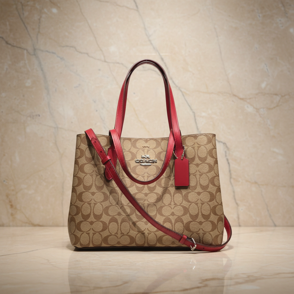 COACH AVENUE CARRYALL IN SIGNATURE BROWN/PINK