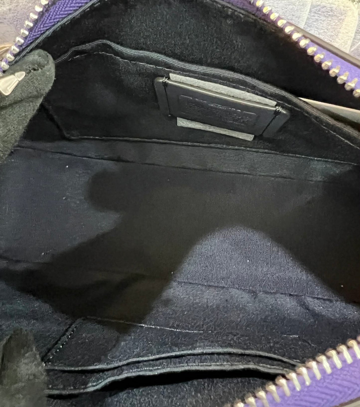 COACH TERI SHOULDER BAG/CROSSBODY BAG - IN SIGNATURE CANVAS PURPLE BLOCKED COLOR