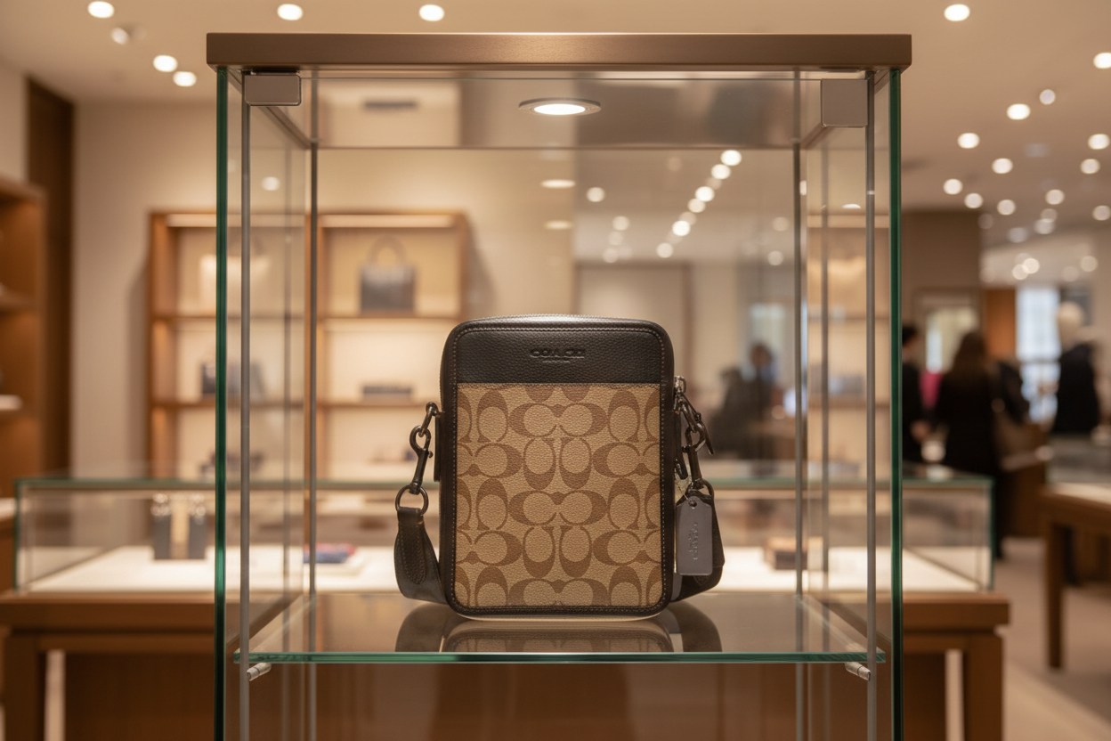 حقيبة كروسبودي من كوتش سوليفان، لون بني/أسود