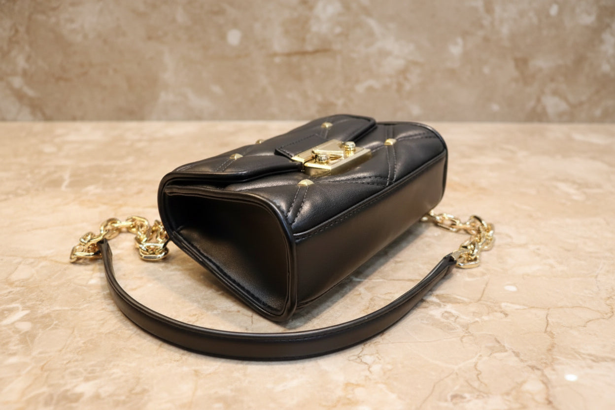 MICHAEL KORS SERENA VEGAN FLAP QUILTED CONVERTIBLE CHAIN SHOULDER BAG/CROSSBODY BAG
