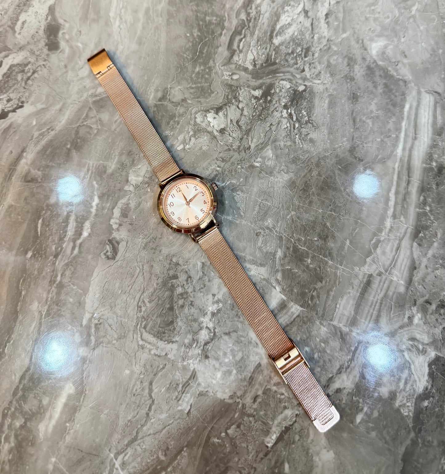 TIME N TRU - INTERCHANGEABLE SET MESH WATCH - ROSEGOLD