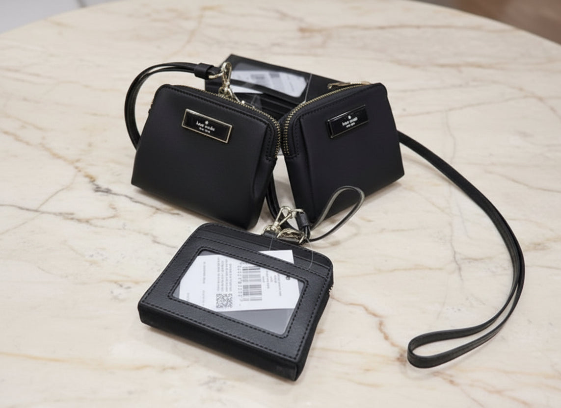 Kate Spade Carter ID Lanyard/Wallet - Black