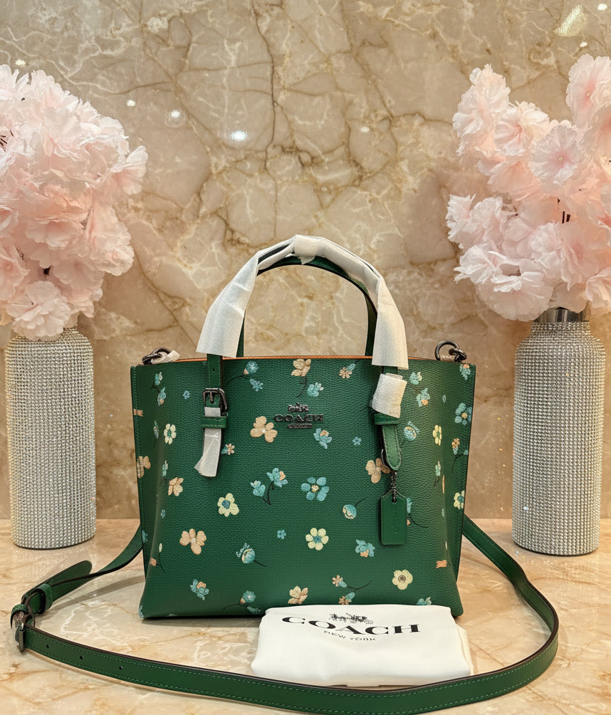 ‼️ SALE ‼️ COACH MOLLIE TOTE 25 WITH MYSTICAL FLORAL PRINT IN GREEN MULTI
