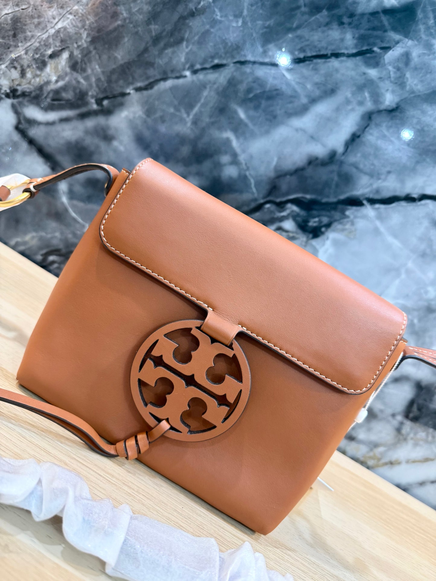 TORY BURCH MILLER CROSSBODY -  BROWN