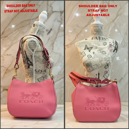SALE‼️‼️COACH JES HOBO SHOULDER BAG - ROUGE/SILVER