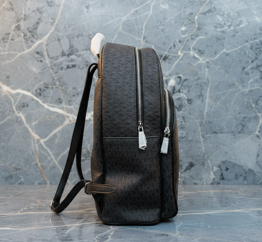 MICHAEL KORS ABBEY BACKPACK LARGE - SIGNATURE BLACK