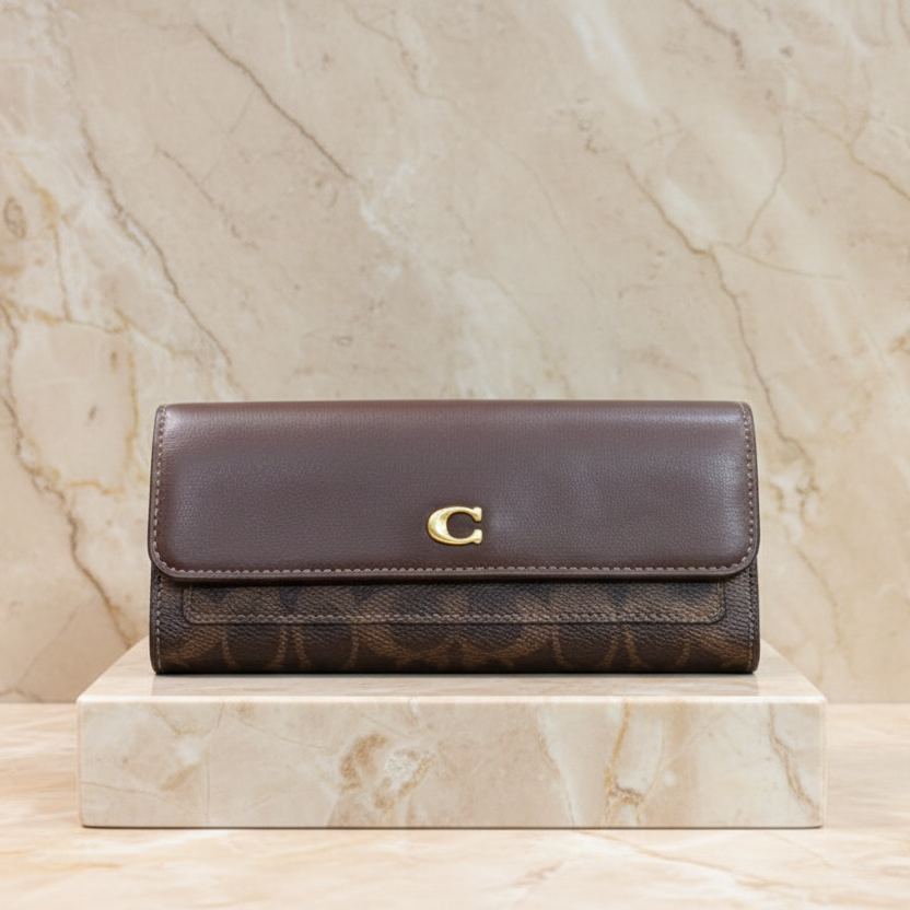 SALE‼️COACH MILA LONG SLIM FLAP WALLET ( FR. BOUTIQUE STORE - DISPLAY ITEM )