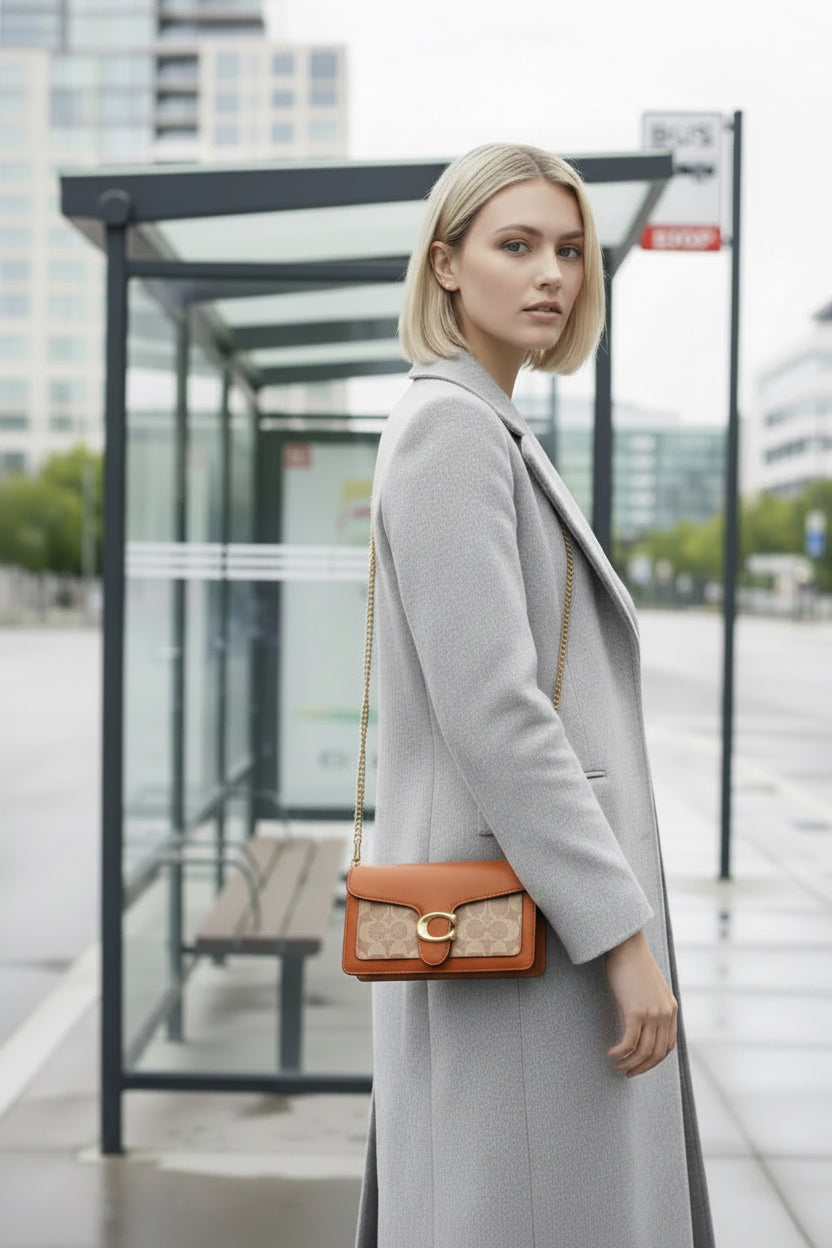 Coach Tabby Chain Clutch In Signature Canvas 21