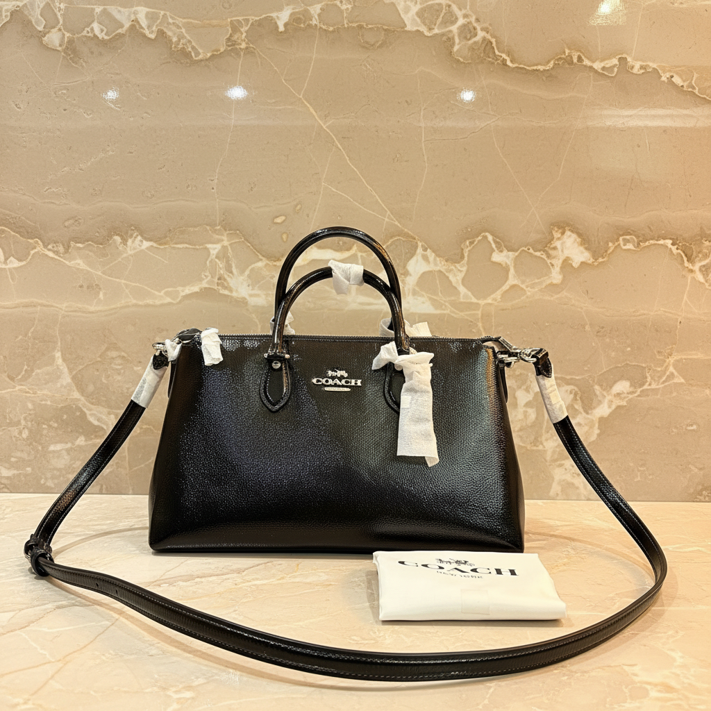 Coach Crinkled Patent Georgia Satchel