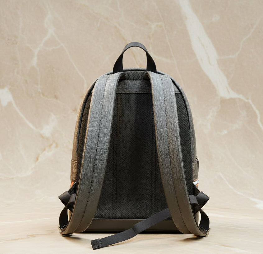 MICHAEL KORS COOPER EMBELISHED SIGNATURE LOGO DOME BACKPACK - BLACK