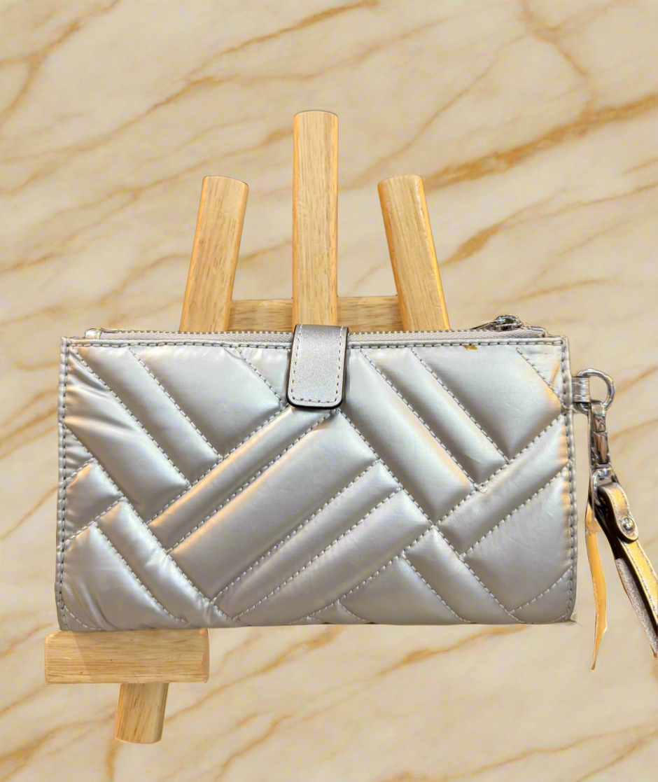 MICHAEL KORS LARGE DOUBLE ZIP BIFOLD MOBILE WRISTLET WALLET