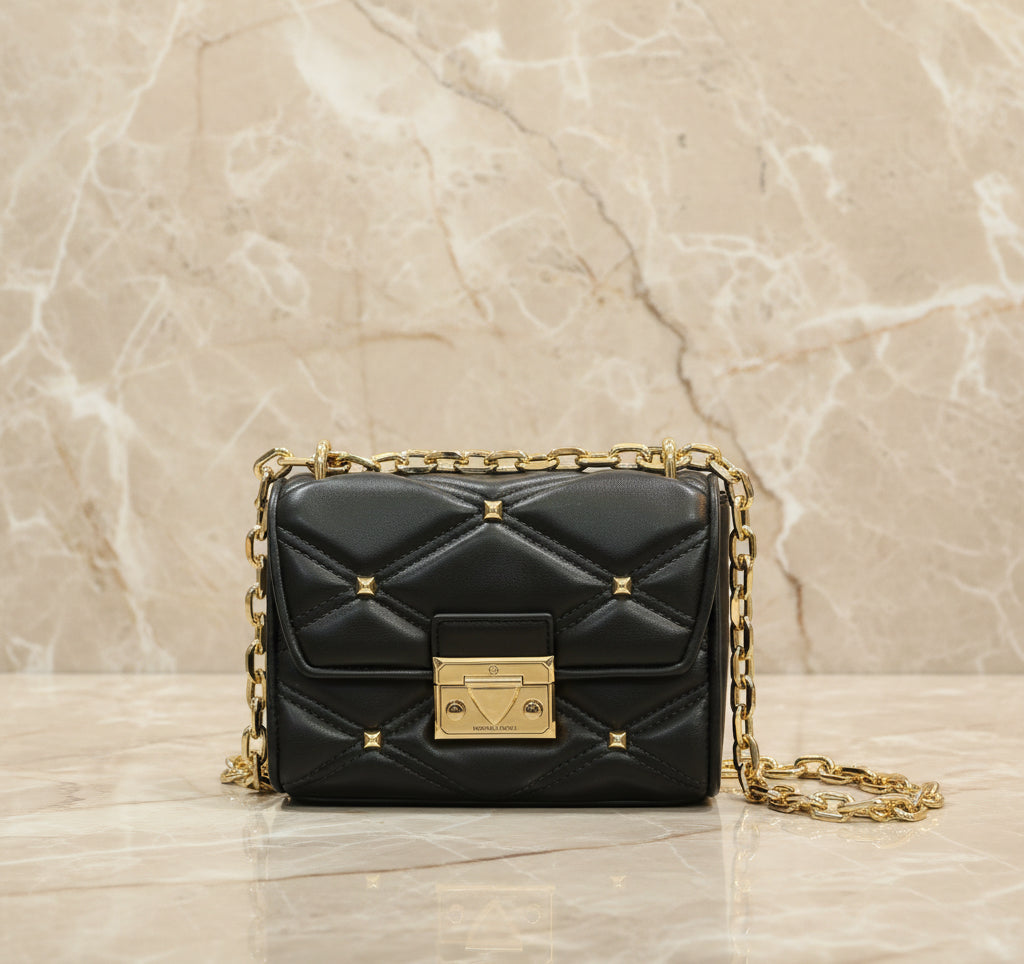 MICHAEL KORS SERENA VEGAN FLAP QUILTED CONVERTIBLE CHAIN SHOULDER BAG/CROSSBODY BAG