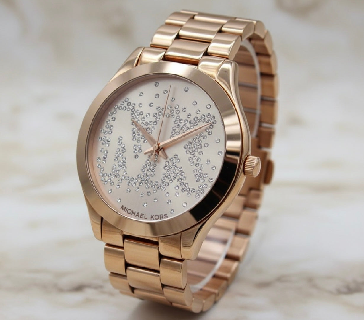 مايكل كورس سليم بيج فيس - لون ذهبي وردي