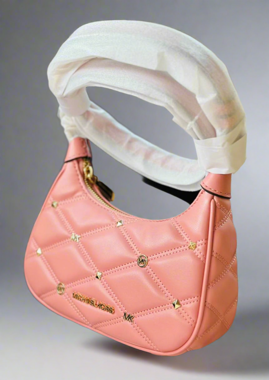 MICHAEL KORS MINI QUILTED CORA CHAIN SHOULDER BAG/CROSSBODY BAG - PRIMEROSE