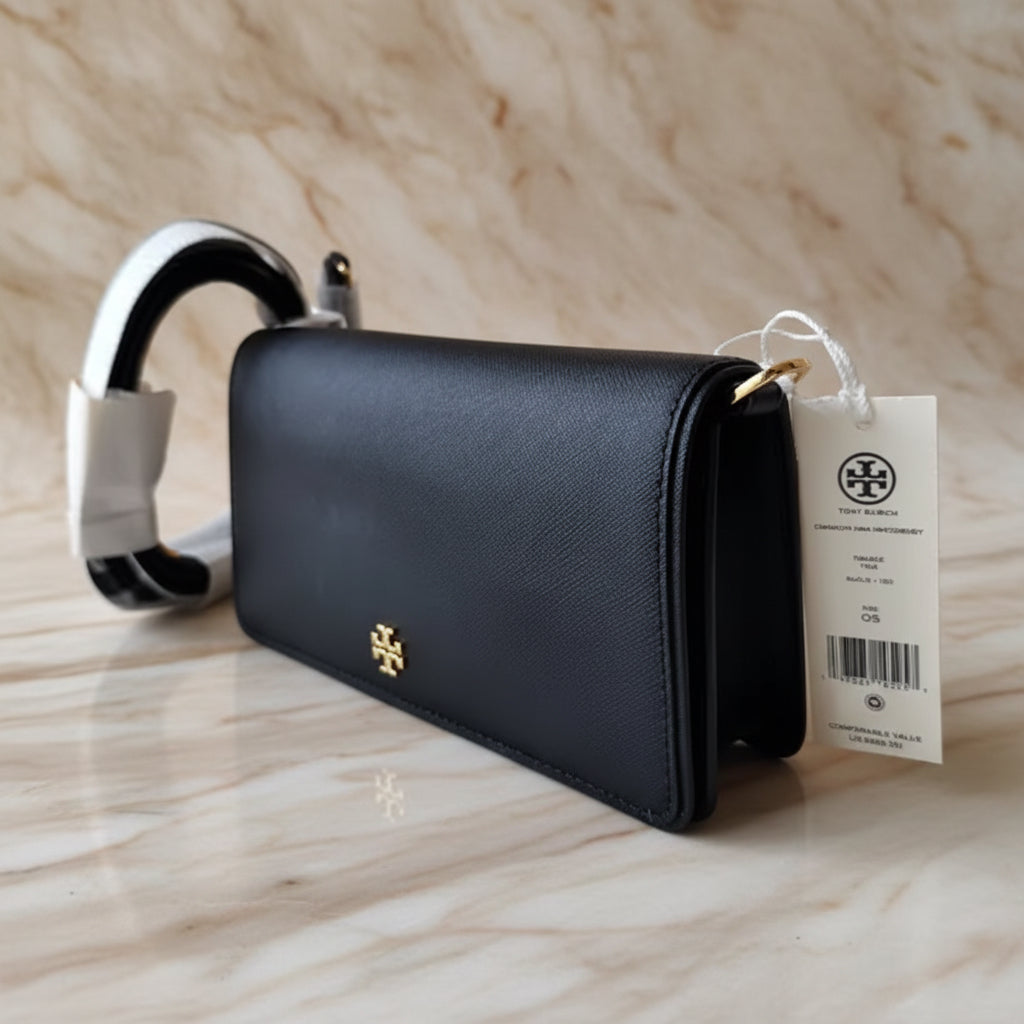 TORY BURCH EMERSON CROSSBODY -  BLACK