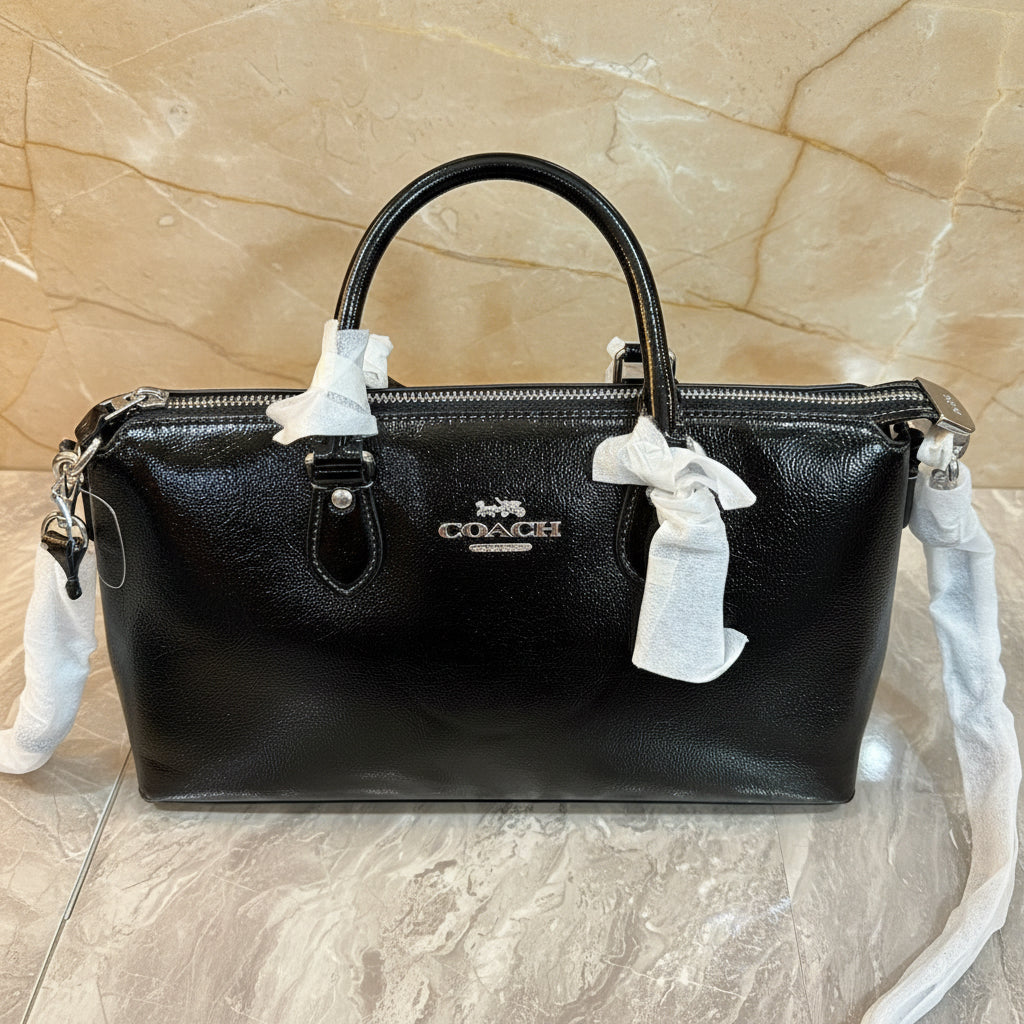 Coach Crinkled Patent Georgia Satchel