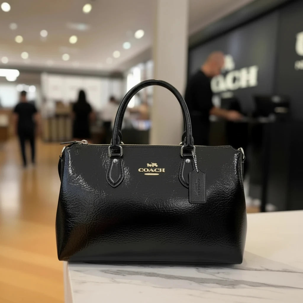 Coach Crinkled Patent Georgia Satchel