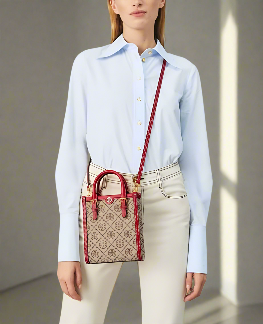 TORY BURCH MINI JACQUARD T MONOGRAM TOTE -