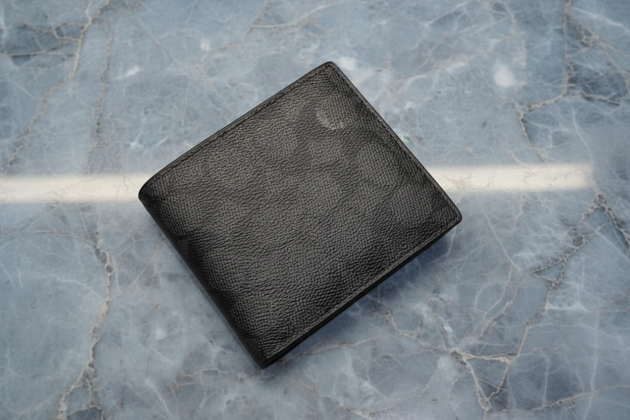 COACH MEN’S BIFOLD WALLET WITH INSERT - SIGNATURE CHARCOAL BLACK - NO INSERT