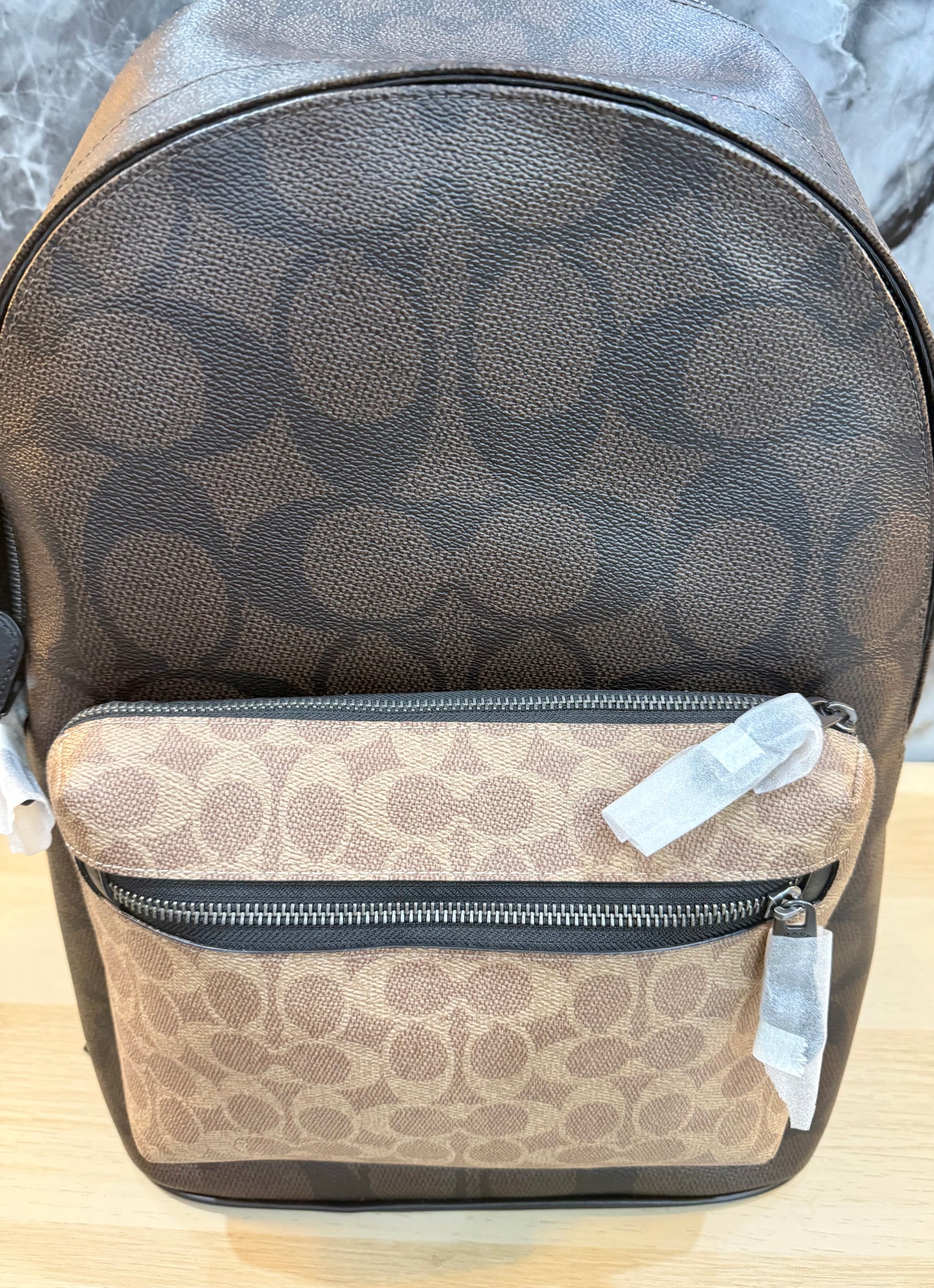 COACH MEN’S WEST BACKPACK IN BLOCKED SIGNATURE CANVAS