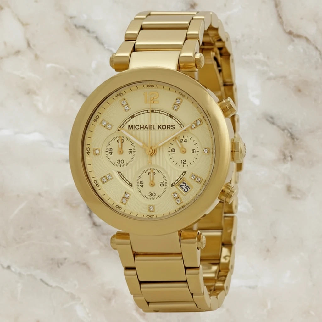 MICHAEL KORS PARKER CHRONOGRAPH WATCH - GOLD TONE