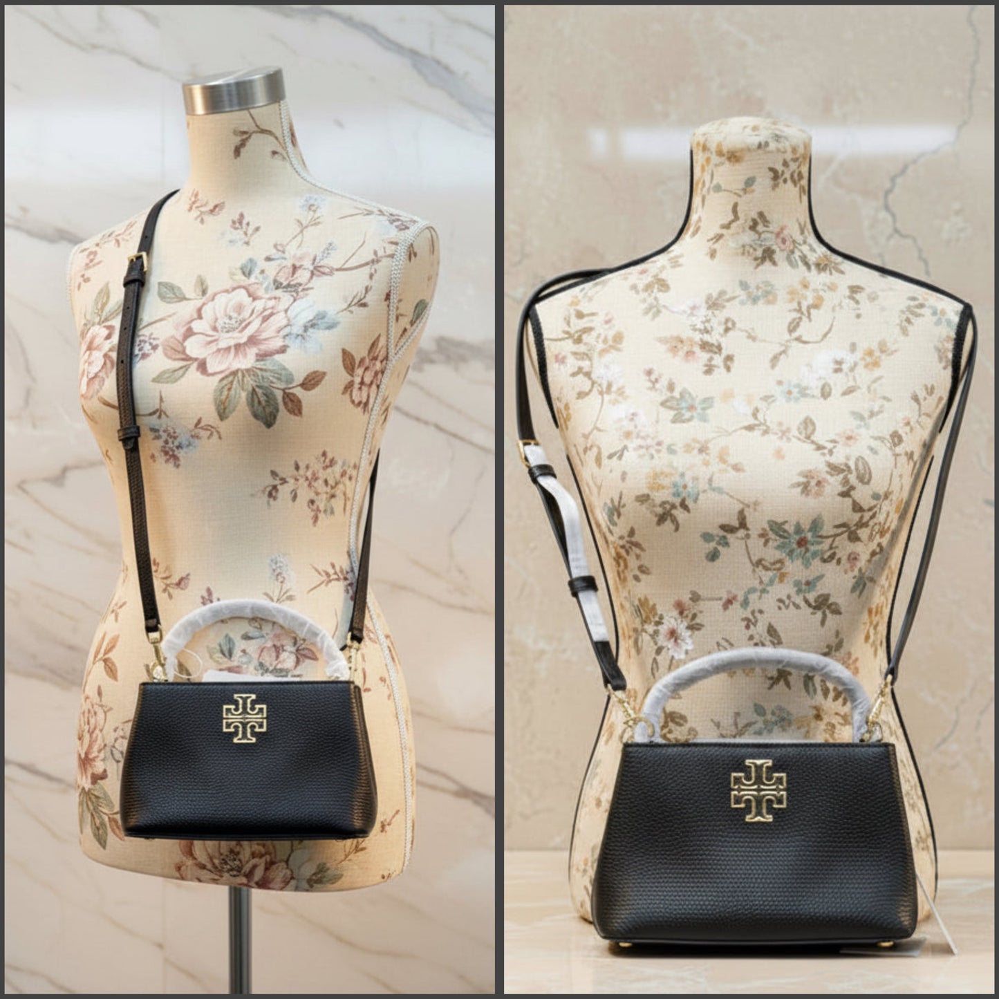 TORY BURCH MICRO BRITTEN SATCHEL - BLACK
