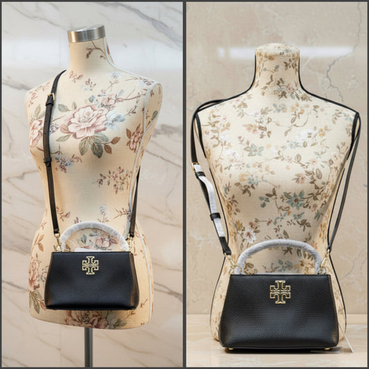 TORY BURCH MICRO BRITTEN SATCHEL - BLACK