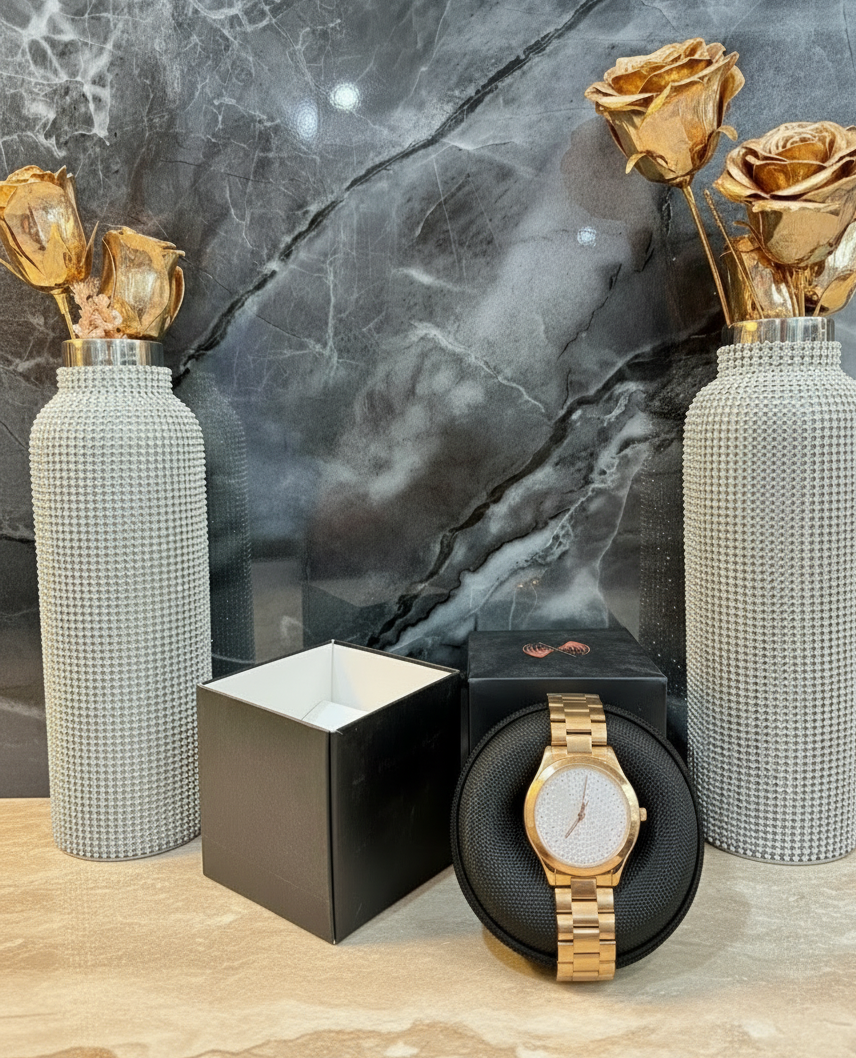 مايكل كورس سليم بيج فيس - لون ذهبي وردي