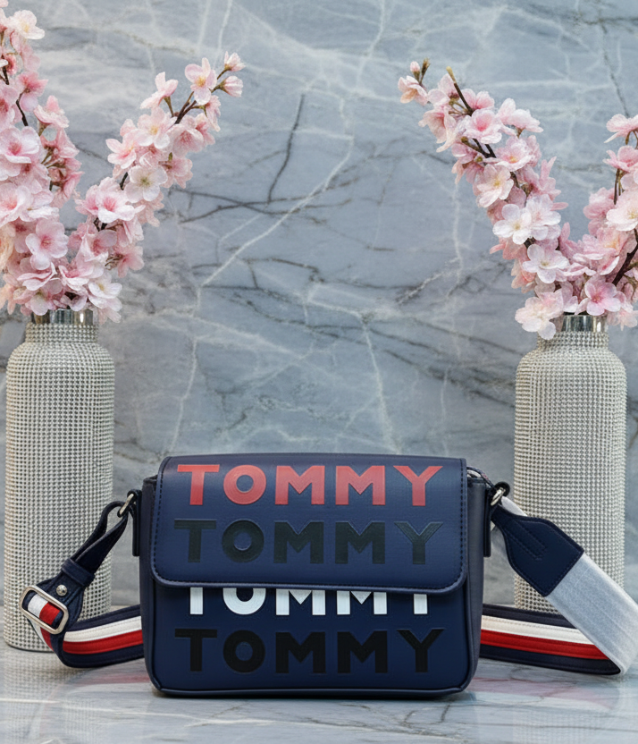 حقيبة كروسبودي ذات غطاء قلاب من تومي هيلفيغر