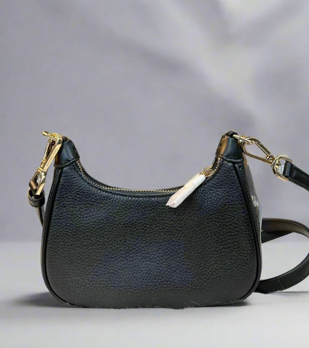 MICHAEL KORS MINI CORA CHAIN SHOULDER BAG/CROSSBODY BAG - BLACK