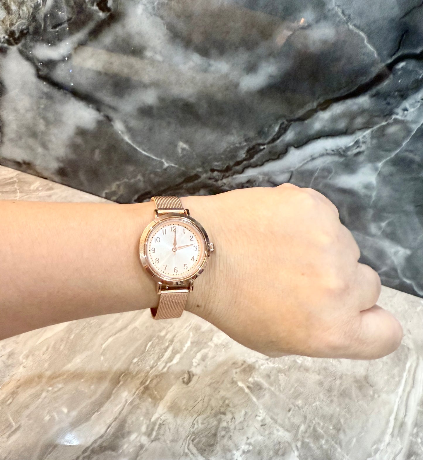 TIME N TRU - INTERCHANGEABLE SET MESH WATCH - ROSEGOLD