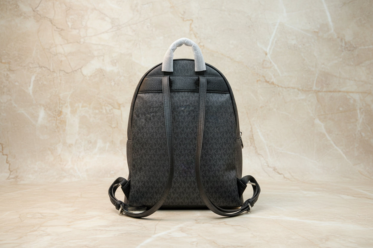 MICHAEL KORS ABBEY BACKPACK LARGE - SIGNATURE BLACK