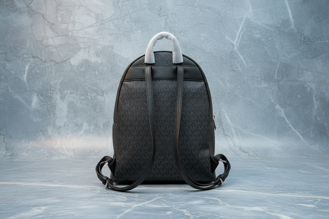 MICHAEL KORS ABBEY BACKPACK LARGE - SIGNATURE BLACK