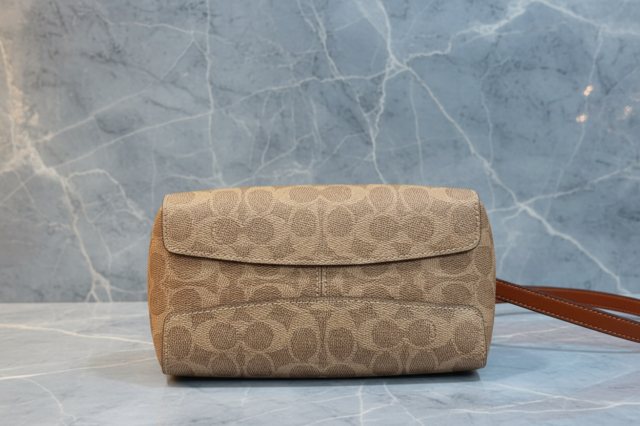 COACH HADLEY HOBO 21 - SIGNATURE CANVAS TAN RUST