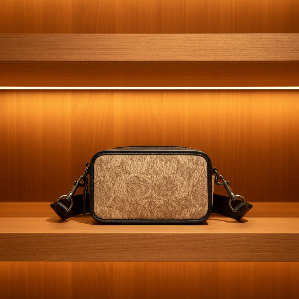 COACH WYATT CAMERA BAG - MULTI COLOR BLOCKED SAND/TAN