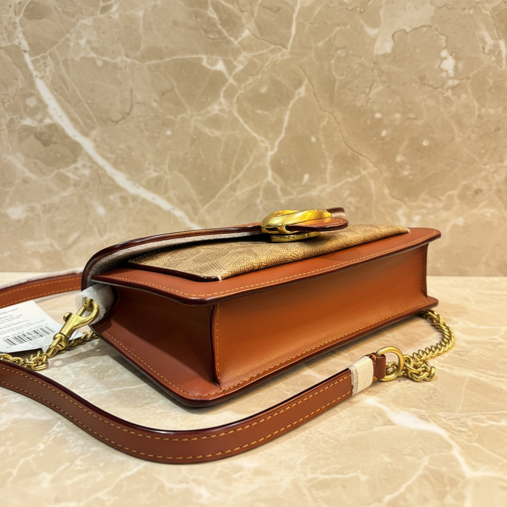 Coach Tabby Chain Clutch In Signature Canvas 21