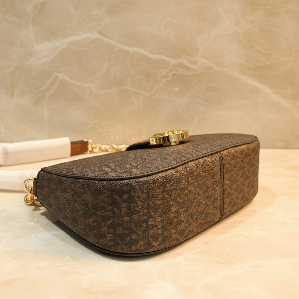 MICHAEL KORS CARMEN LEATHER POUCHETTE SHOULDER BAG ONLY
