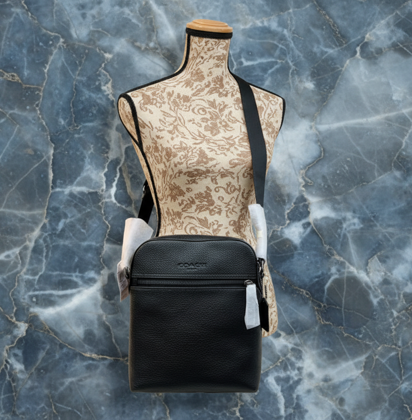 COACH HOUSTON FLIGHT BAG - SMOOTH LEATHER BLACK