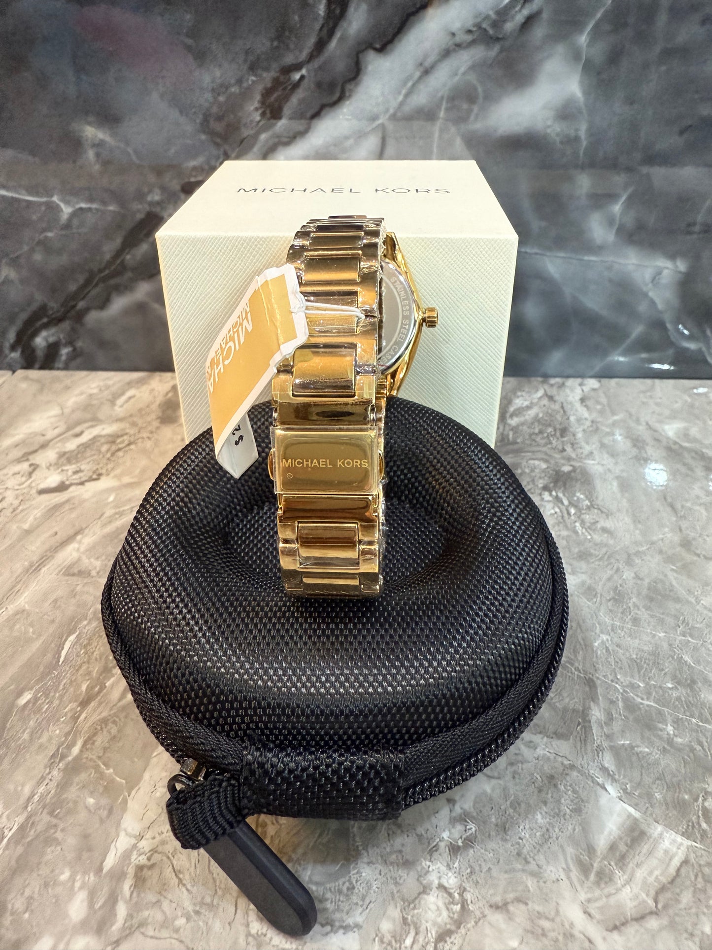 MICHAEL KORS JANELLE WATCH - TRANSLUCENT BROWN - GOLD