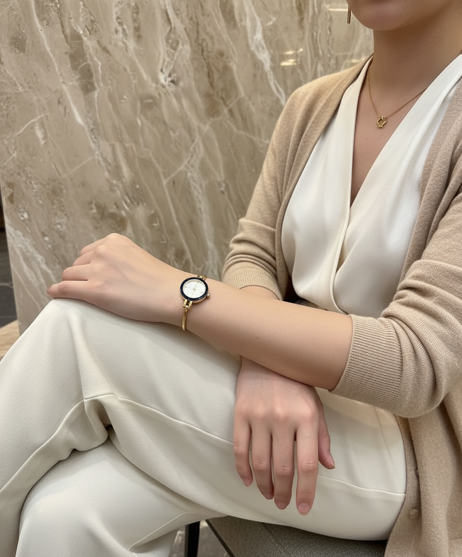 ساعة توري بورش الصغيرة ذات الأزرار القابلة للتبديل