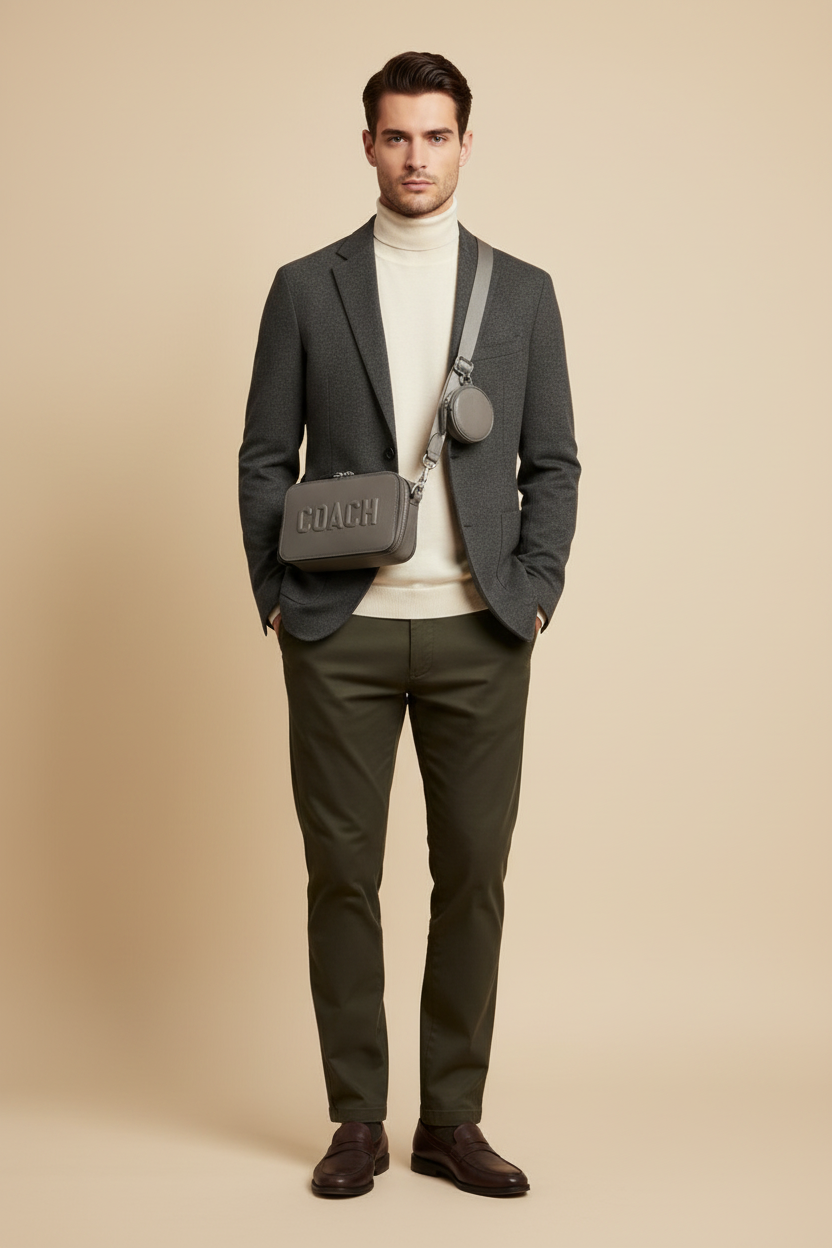 COACH CHARTER SLIM CROSSBODY - GRAY